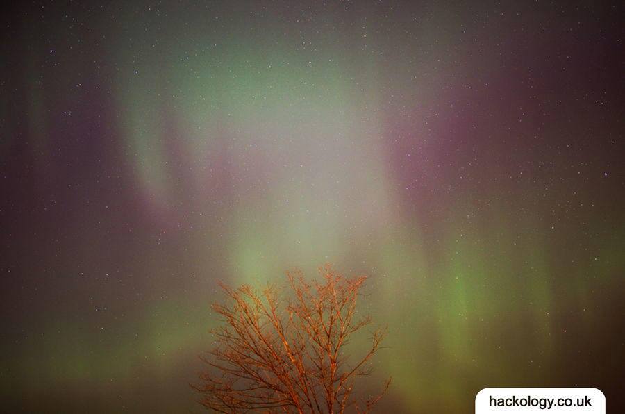 Northern lights over Tallinn, Estonia